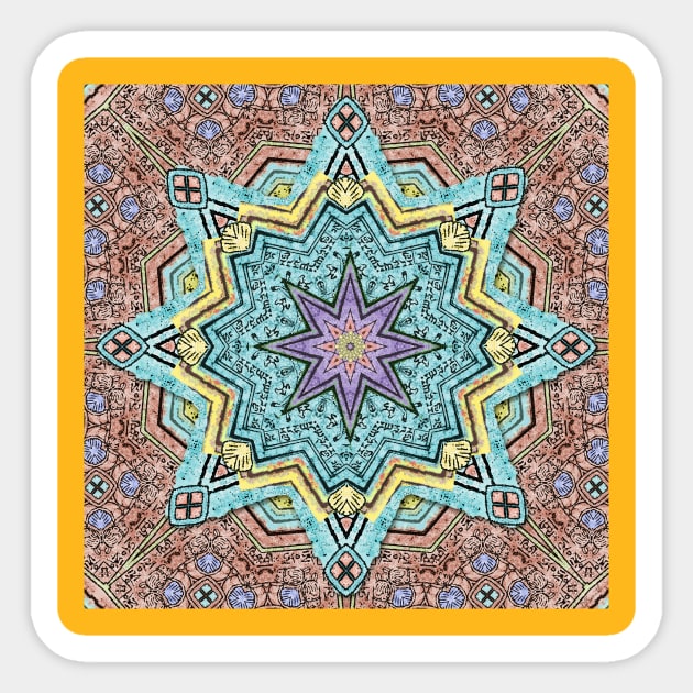 Shell Star Mandala Sticker by DISmithArt